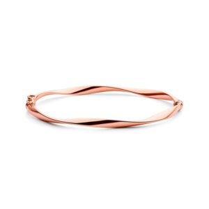 9ct Rose Gold Wave Bangle