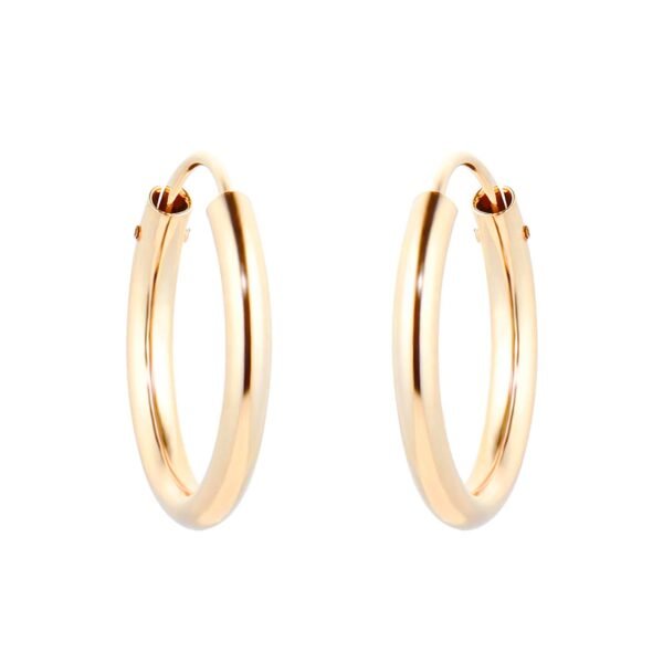9ct Yellow Gold 13mm Hoop Earrings
