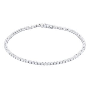 9ct White Gold 2.00cttw 7_ Diamond Line Bracelet