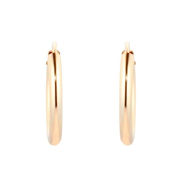 9ct Yellow Gold 13mm Hoop Earrings - Image 4