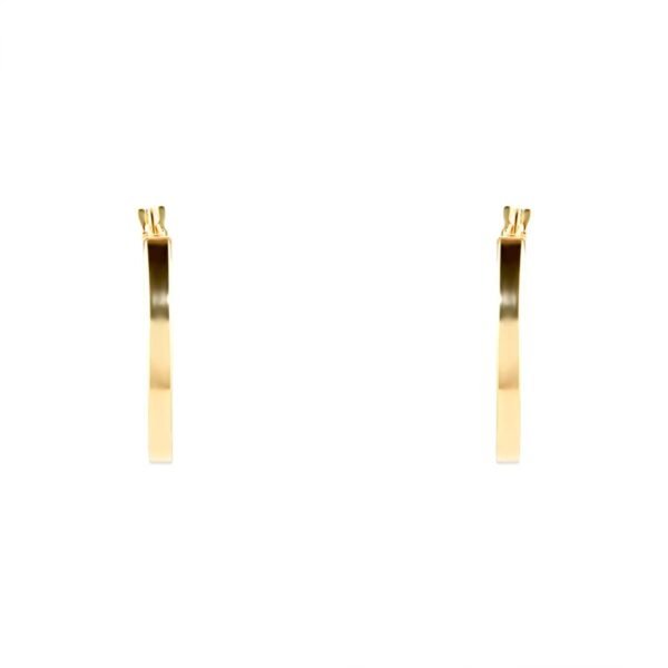 9ct Yellow Gold 18mm Medium Hoop Earrings - Image 4
