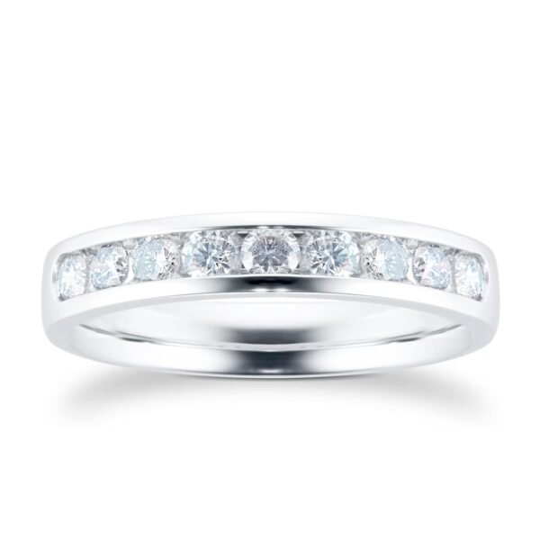 18ct White Gold 0.50ct Channel Set Eternity Ring - Image 4